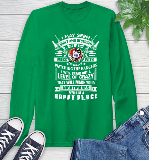 New York Rangers NHL Hockey Don't Mess With Me While I'm Watching My Team Sports Long Sleeve T-Shirt 8
