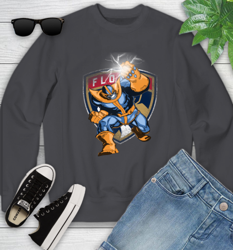 Florida Panthers NHL Hockey Thanos Avengers Infinity War Marvel Youth Sweatshirt 5
