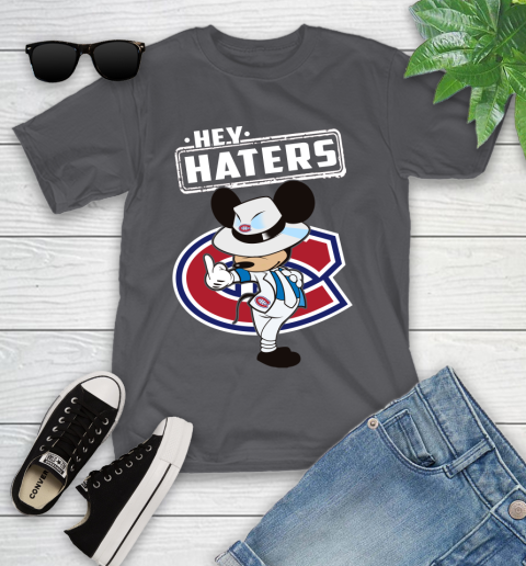 NHL Hey Haters Mickey Hockey Sports Montreal Canadiens Youth T-Shirt 6