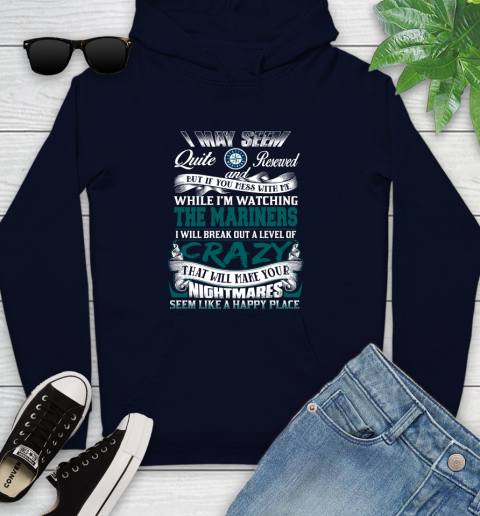 Seattle Mariners MLB Baseball Don't Mess With Me While I'm Watching My Team Youth Hoodie 3