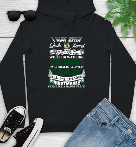 Milwaukee Bucks NBA Basketball Don't Mess With Me While I'm Watching My Team Youth Hoodie