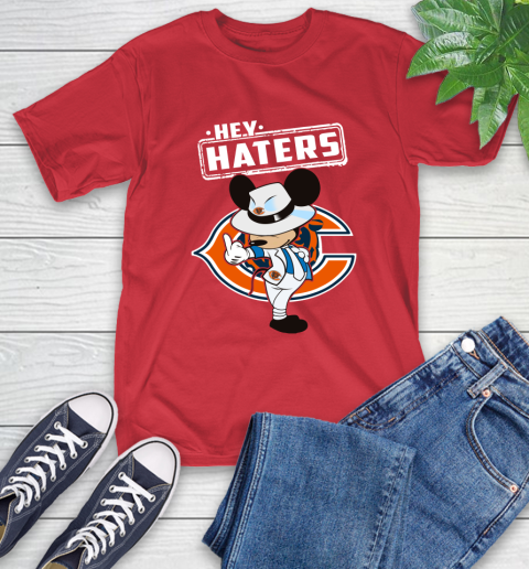 NFL Hey Haters Mickey Football Sports Chicago Bears T-Shirt 11