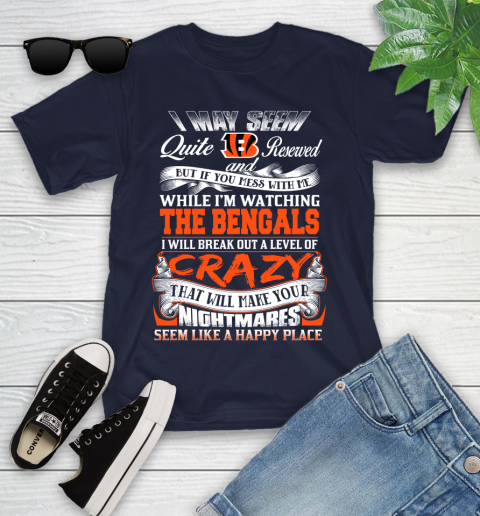 Cincinnati Bengals NFL Football Don't Mess With Me While I'm Watching My Team Youth T-Shirt 2