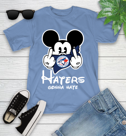 MLB Toronto Blue Jays Haters Gonna Hate Mickey Mouse Disney Baseball T Shirt_000 Youth T-Shirt 15