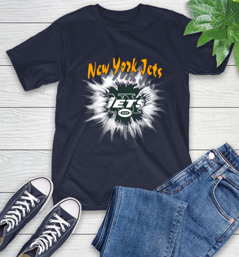 New York Jets NFL Football Adoring Fan Rip Sports T-Shirt 3