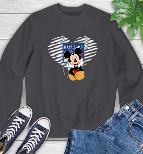 NHL New York Rangers The Heart Mickey Mouse Disney Hockey Sweatshirt 6