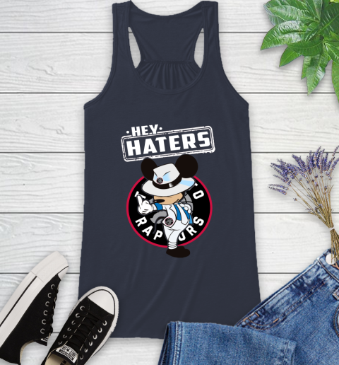 NBA Hey Haters Mickey Basketball Sports Toronto Raptors Racerback Tank 10
