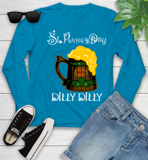 NBA Los Angeles Lakers St Patrick's Day Dilly Dilly Beer Basketball Sports Youth Long Sleeve 8