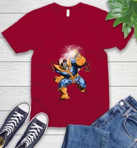San Francisco Giants MLB Baseball Thanos Avengers Infinity War Marvel V-Neck T-Shirt 7