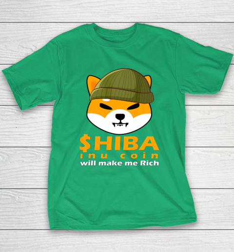 Shiba Will Make Me Rich Vintage Shiba Inu Coin Shiba Army Youth T-Shirt 5