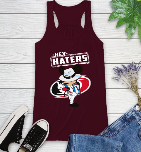 NHL Hey Haters Mickey Hockey Sports Carolina Hurricanes Racerback Tank 2