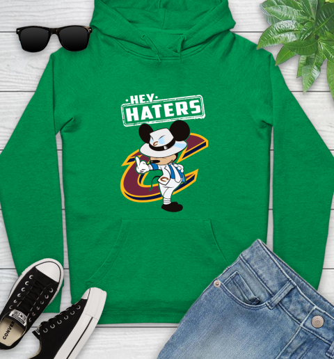 NBA Hey Haters Mickey Basketball Sports Cleveland Cavaliers Youth Hoodie 9