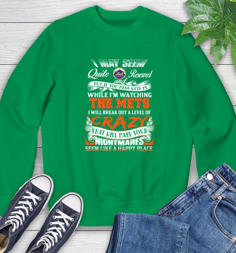 New York Mets MLB Baseball Don't Mess With Me While I'm Watching My Team Sweatshirt 7