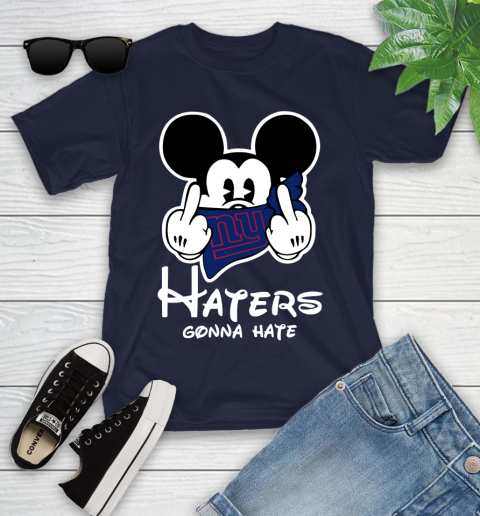 NFL New York Giants Haters Gonna Hate Mickey Mouse Disney Football T Shirt Youth T-Shirt 2