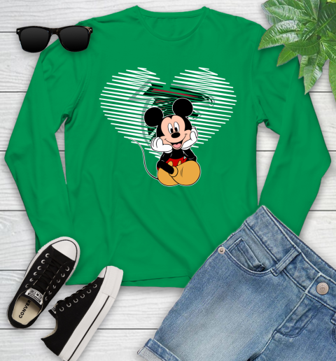 NFL Atlanta Falcons The Heart Mickey Mouse Disney Football T Shirt_000 Youth Long Sleeve 7