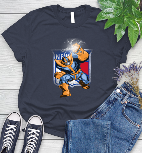 New York Rangers NHL Hockey Thanos Avengers Infinity War Marvel Women's T-Shirt 14