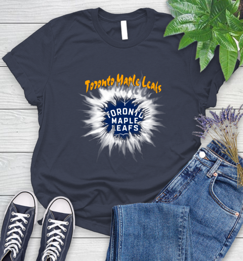 Toronto Maple Leafs NHL Hockey Adoring Fan Rip Sports Women's T-Shirt 14