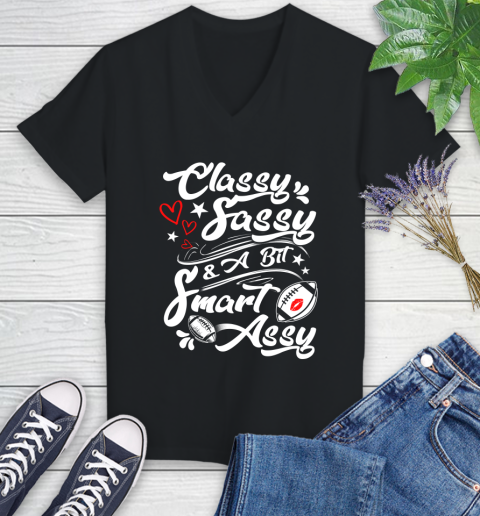 Football Classy Sassy Women's V-Neck T-Shirt