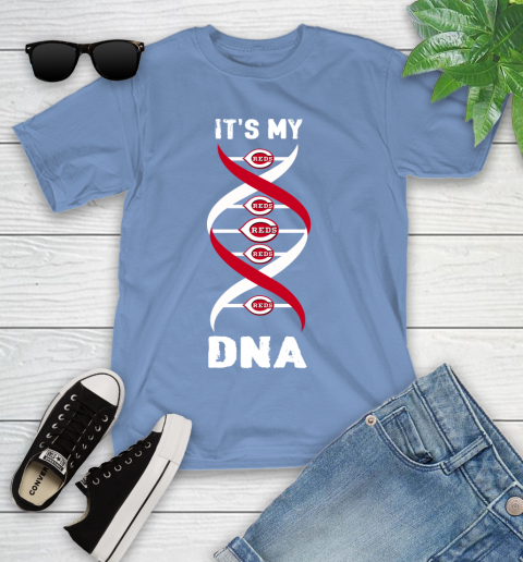 Cincinnati Reds MLB Baseball It's My DNA Sports Youth T-Shirt 15