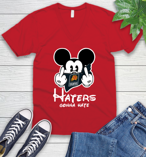 NBA Phoenix Suns Haters Gonna Hate Mickey Mouse Disney Basketball T Shirt V-Neck T-Shirt 6