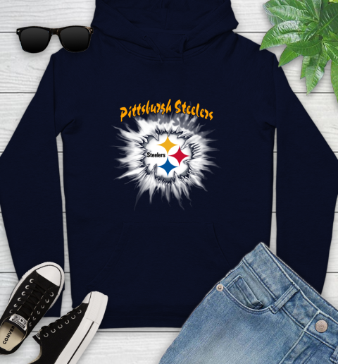 Pittsburgh Steelers NFL Football Adoring Fan Rip Sports Youth Hoodie 3