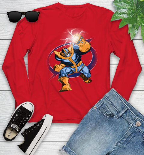 Tampa Bay Lightning NHL Hockey Thanos Avengers Infinity War Marvel Youth Long Sleeve 11