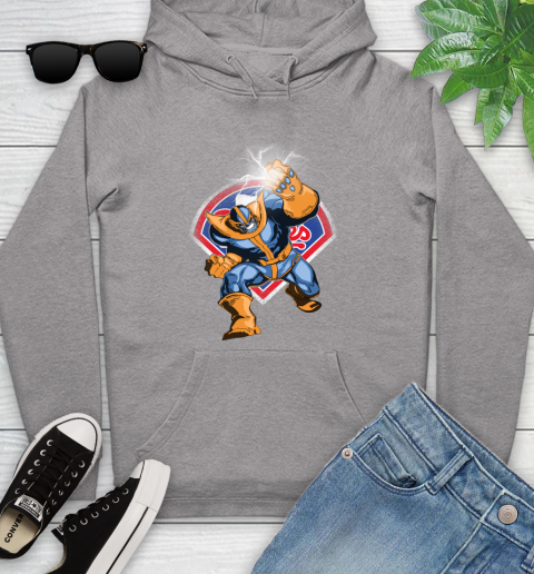 Philadelphia Phillies MLB Baseball Thanos Avengers Infinity War Marvel Youth Hoodie 6