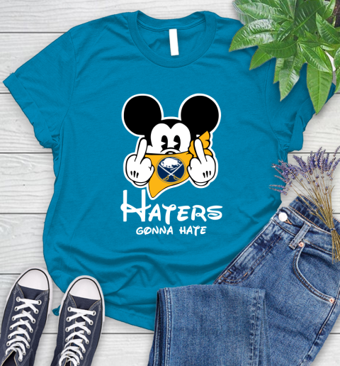 NHL Buffalo Sabres Haters Gonna Hate Mickey Mouse Disney Hockey T Shirt Women's T-Shirt 10