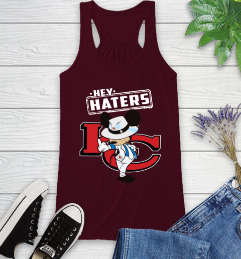 NFL Hey Haters Mickey Football Sports Kansas City Chiefs Racerback Tank 2