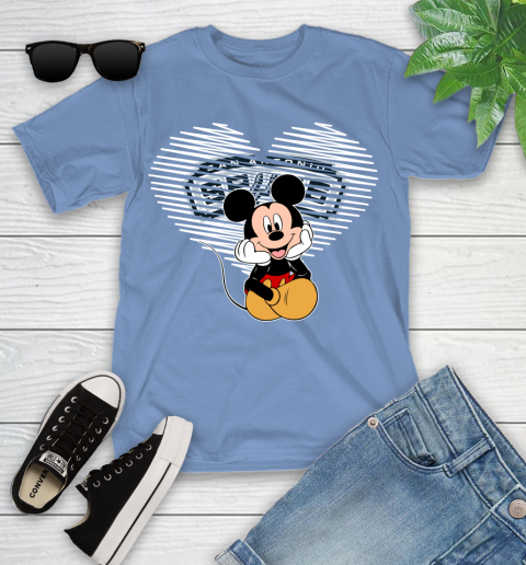 NBA San Antonio Spurs The Heart Mickey Mouse Disney Basketball Youth T-Shirt 15