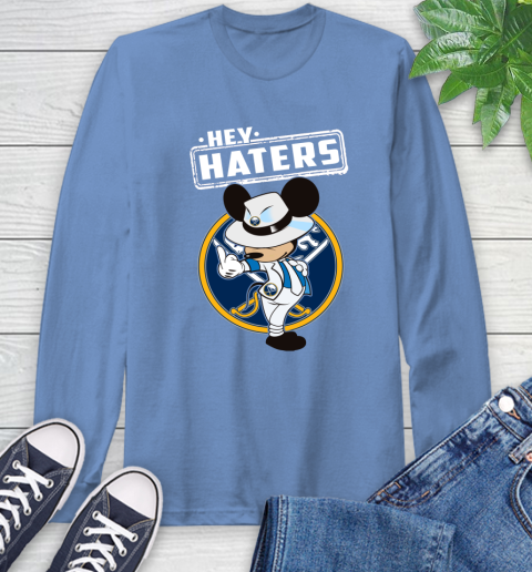 NHL Hey Haters Mickey Hockey Sports Buffalo Sabres Long Sleeve T-Shirt 12