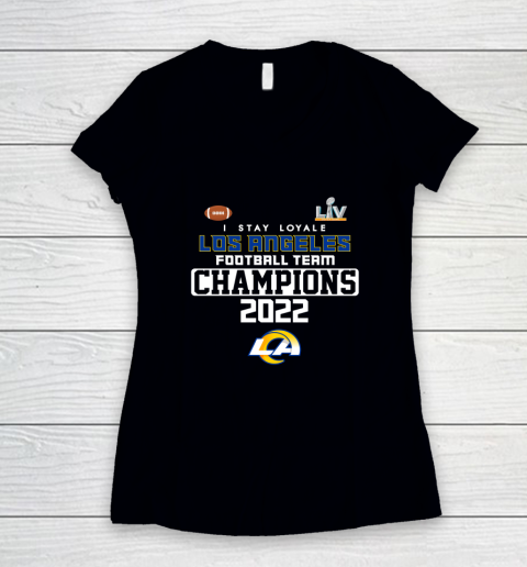 Rams Super Bowl Champions 2022 Shirt Women's V-Neck T-Shirt