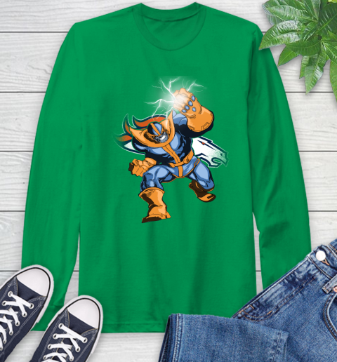 Denver Broncos NFL Football Thanos Avengers Infinity War Marvel Long Sleeve T-Shirt 8