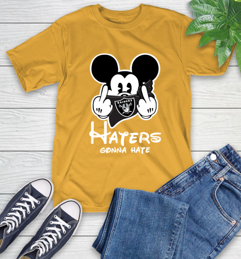 NFL Oakland Raiders Haters Gonna Hate Mickey Mouse Disney Football T Shirt T-Shirt 14