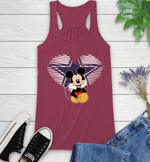 NFL Dallas Cowboys The Heart Mickey Mouse Disney Football T Shirt_000 Racerback Tank 7