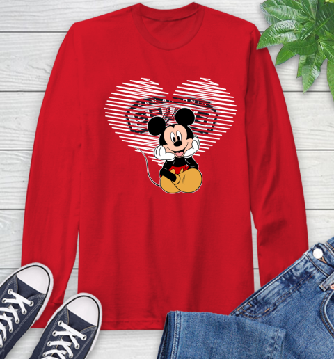 NBA San Antonio Spurs The Heart Mickey Mouse Disney Basketball Long Sleeve T-Shirt 11