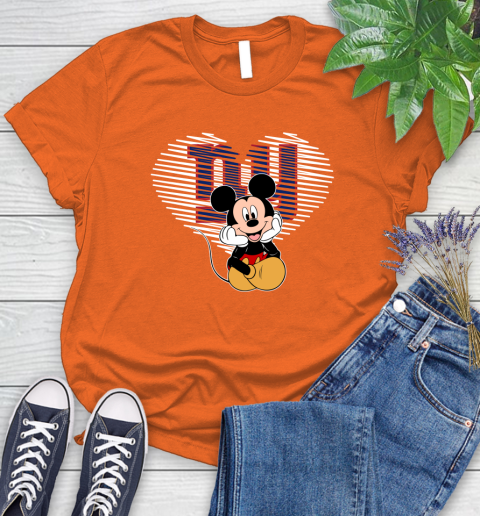 NFL New York Giants The Heart Mickey Mouse Disney Football T Shirt_000 Women's T-Shirt 3