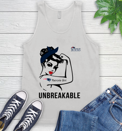 Nfl New England Patriots Girl Unbreakable Football Sports Tank Top