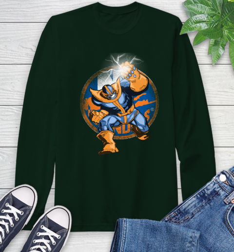 New York Islanders NHL Hockey Thanos Avengers Infinity War Marvel Long Sleeve T-Shirt 7