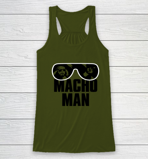 Macho Man Shirt Savage Sunglasses Graphic Racerback Tank 3