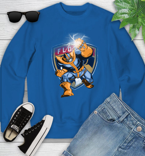 Florida Panthers NHL Hockey Thanos Avengers Infinity War Marvel Youth Sweatshirt 7