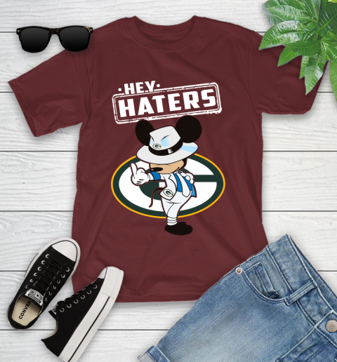 NFL Hey Haters Mickey Football Sports Green Bay Packers Youth T-Shirt 14