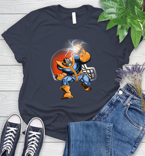 Cleveland Browns NFL Football Thanos Avengers Infinity War Marvel Women's T-Shirt 14