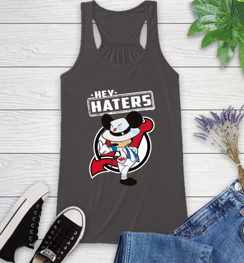NHL Hey Haters Mickey Hockey Sports New Jersey Devils Racerback Tank 11