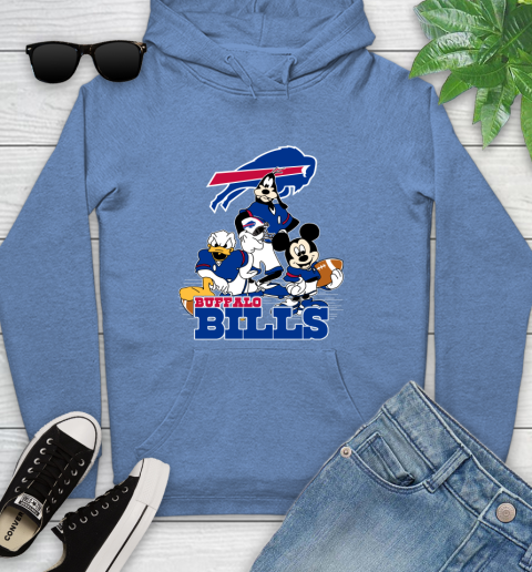NFL Buffalo Bills Mickey Mouse Donald Duck Goofy Football Shirt Youth Hoodie 13