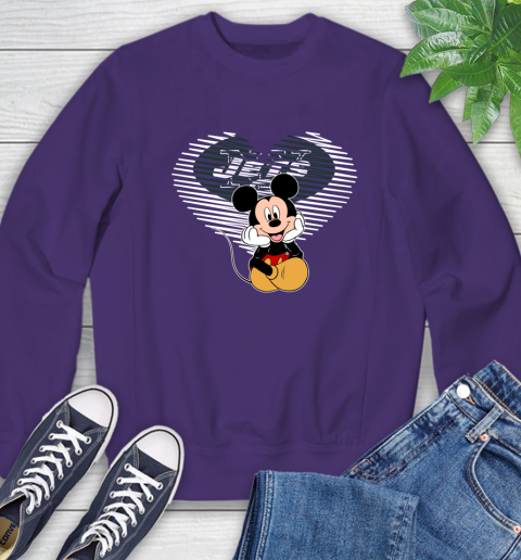 NFL New York Jets The Heart Mickey Mouse Disney Football T Shirt_000 Sweatshirt 4