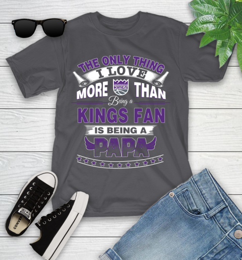 NBA The Only Thing I Love More Than Being A Sacramento Kings Fan Is Being A Papa Basketball Youth T-Shirt 6