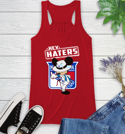 NHL Hey Haters Mickey Hockey Sports New York Rangers Racerback Tank 5
