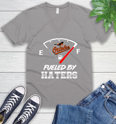 Baltimore Orioles MLB Baseball Fueled By Haters Sports V-Neck T-Shirt 3