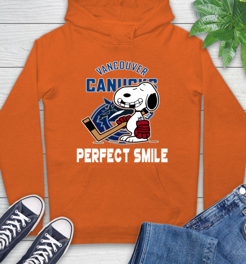 NHL Vancouver Canucks Snoopy Perfect Smile The Peanuts Movie Hockey T Shirt Hoodie 4